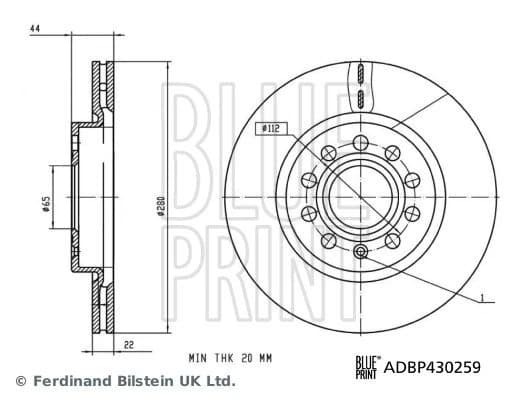 BLUE PRINT Brake Disc ADBP430259