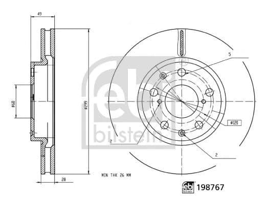 FEBI BILSTEIN Brake Disc 198767