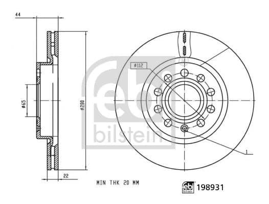 FEBI BILSTEIN Brake Disc 198931