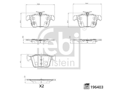 FEBI BILSTEIN Brake Pad Set, disc brake 196403