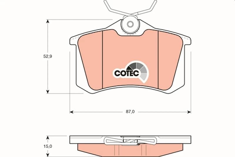 TRW Brake Pad Set, disc brake GDB823